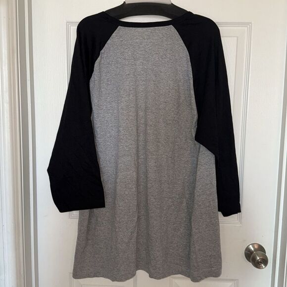 Men's Full Length Sleeve Raglan Cotton Baseball Tee Shirt Xl NWT - Picture 8 of 8